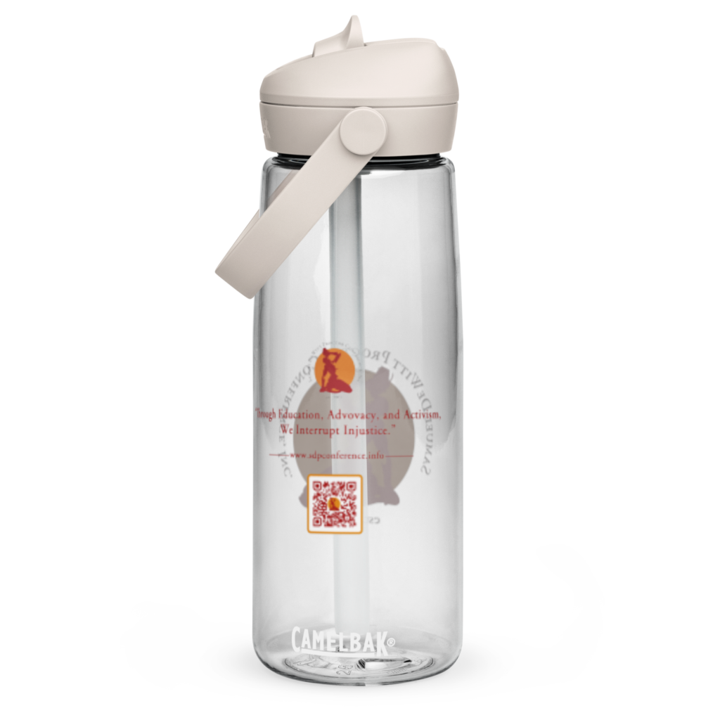 Flip straw water bottle