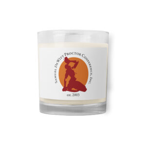 Glass jar soy wax candle 123